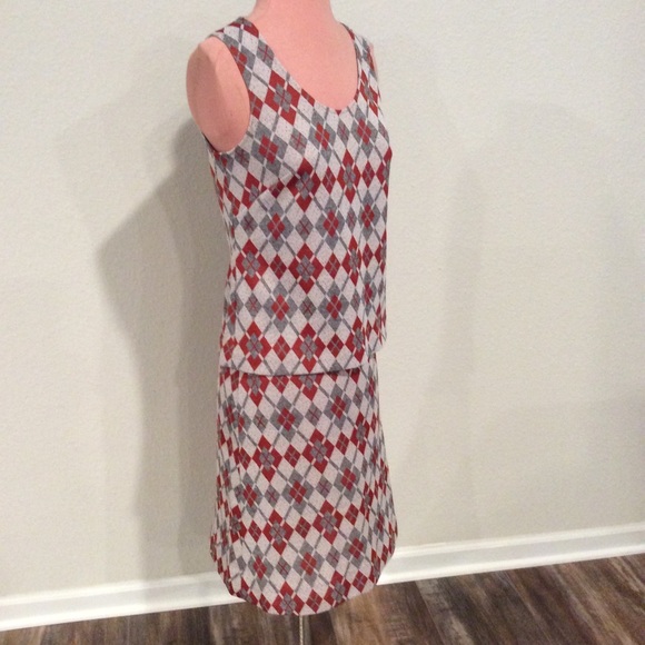 Vintage 70s 3 piece Power Suit dagger collar Mini - Picture 11 of 14